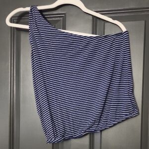 Striped One-Shoulder Top